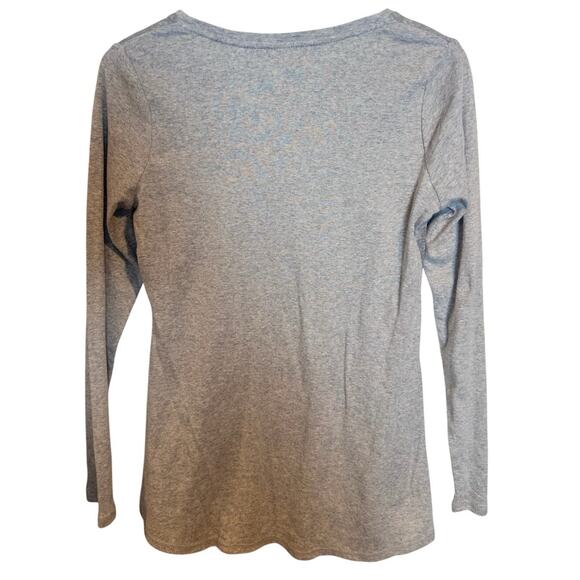 Late Y2K RXB Heather Gray Paisley Rhinestone Embellished Long Sleeve Top Size M - Picture 6 of 8